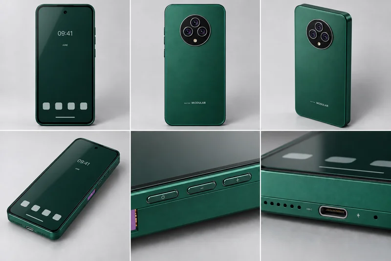 Proposta visual Jade do celular modular Vita 10L